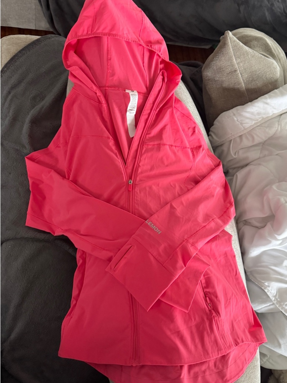 lululemon Glaze Pink Lightweight Mist over Windbreaker Hoodie Jacket - Picture 14 of 15